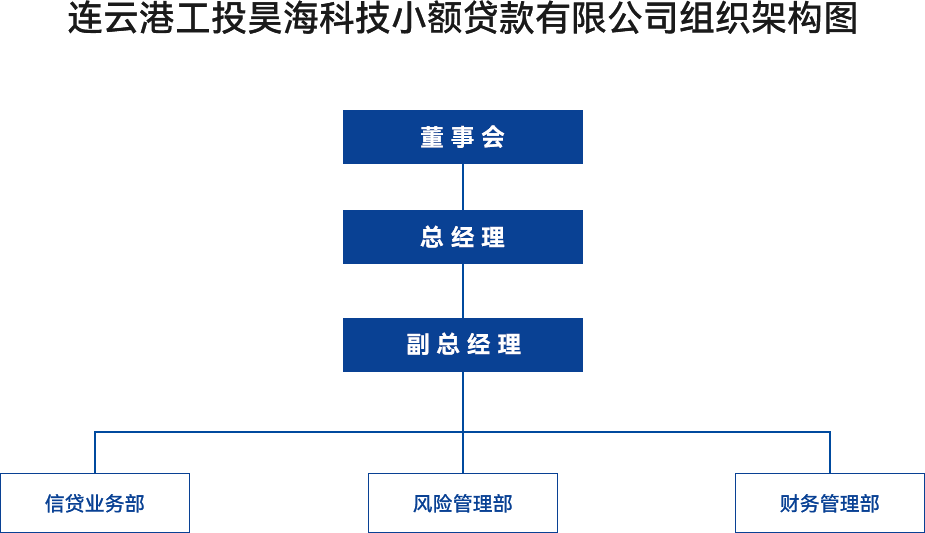 金融板塊-連云港工投昊?？萍夹☆~貸款有限公司組織架構(gòu)圖